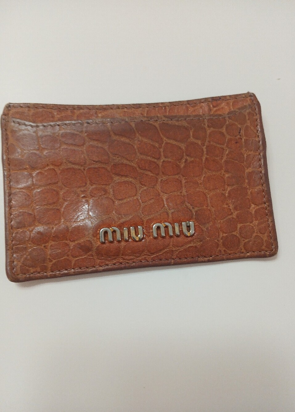 Miu Miu Card Holder, Genuine Leather, Crocodile Embossed - Picture 4 of 4